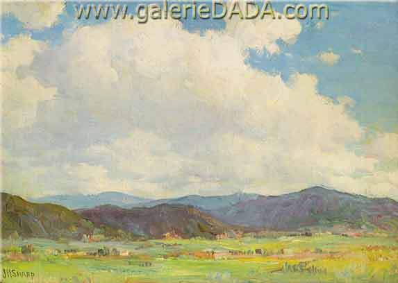 Gemälde Reproduktion von Joseph Henry Sharp Taos Landschaft