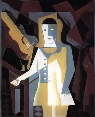 Gemälde Reproduktion von Juan Gris Pierrot