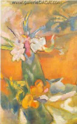 Gemälde Reproduktion von Jules Pascin Die Flasche der Blumen