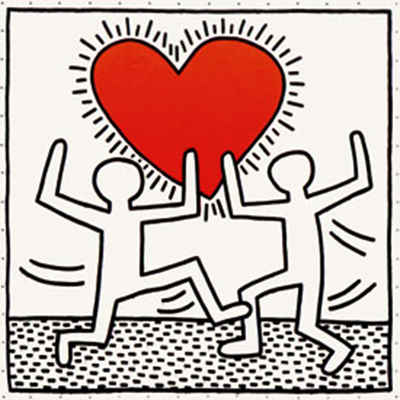 Gemälde Reproduktion von Keith Haring Ohne Titel 1982