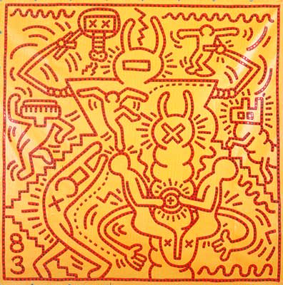 Gemälde Reproduktion von Keith Haring 