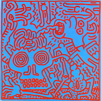 Gemälde Reproduktion von Keith Haring 