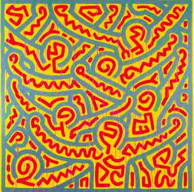 Gemälde Reproduktion von Keith Haring Ohne Titel (3)