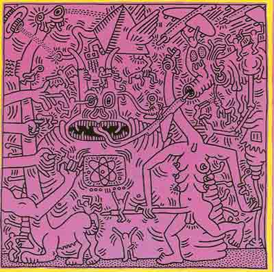 Gemälde Reproduktion von Keith Haring Ohne Titel