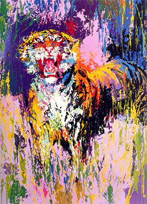 Gemälde Reproduktion von Leroy Neiman Bengalischer Tiger