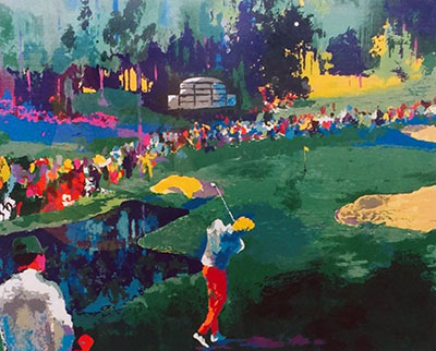 Gemälde Reproduktion von Leroy Neiman Big Time Golf