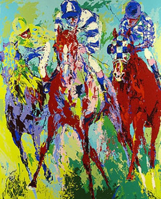 Gemälde Reproduktion von Leroy Neiman Die Ziellinie