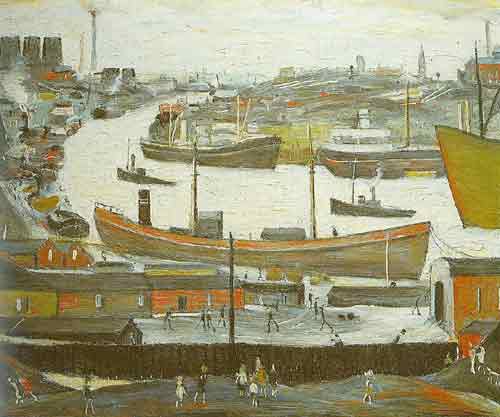 Gemälde Reproduktion von L.S. Lowry River Wear in Sunderland