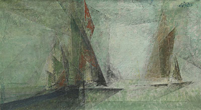 Gemälde Reproduktion von Lyonel Feininger Segel