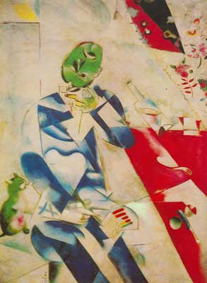 Gemälde Reproduktion von Marc Chagall Der Dichter