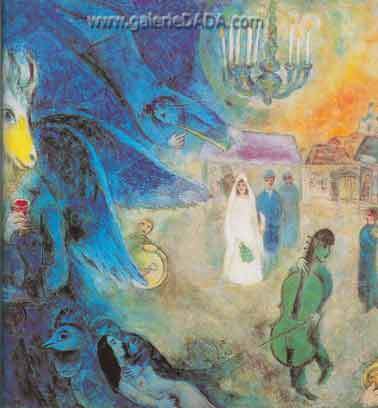 Gemälde Reproduktion von Marc Chagall Die Hochzeit Kerze