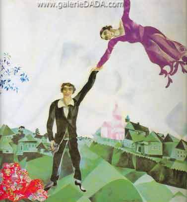 Gemälde Reproduktion von Marc Chagall Die Promenade