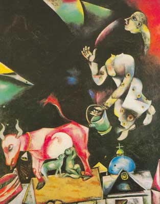 Gemälde Reproduktion von Marc Chagall Nach Russland, Esel und anderen