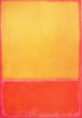 Gemälde Reproduktion von Mark Rothko Ockerrot auf Rot