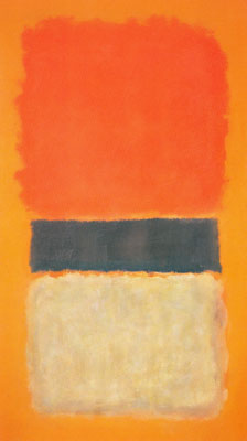 Gemälde Reproduktion von Mark Rothko Orange, Gold, Schwarz