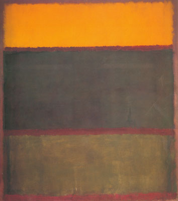 Gemälde Reproduktion von Mark Rothko Orange, Wein, Grau auf Perle