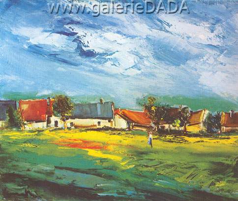 Gemälde Reproduktion von Maurice de Vlaminck Dorf