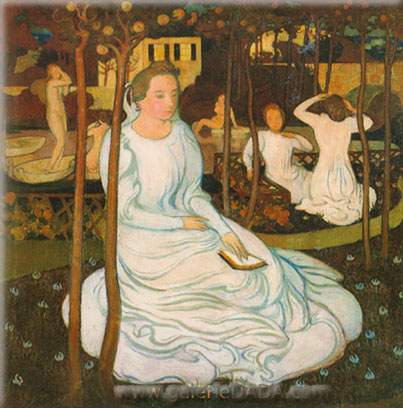 Gemälde Reproduktion von Maurice Denis Der Garten der weisen Jungfrauen