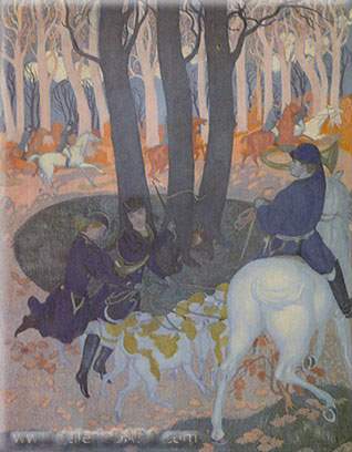 Gemälde Reproduktion von Maurice Denis Die Hunde freisetzen