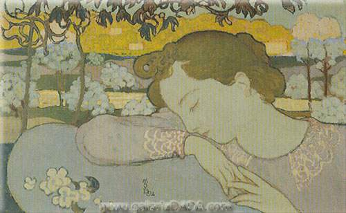 Gemälde Reproduktion von Maurice Denis Schlafendes Mädchen