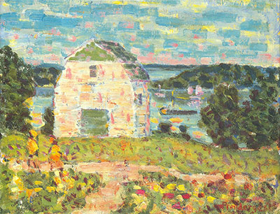 Gemälde Reproduktion von Maurice Prendergast Barn, Brooksville, Maine