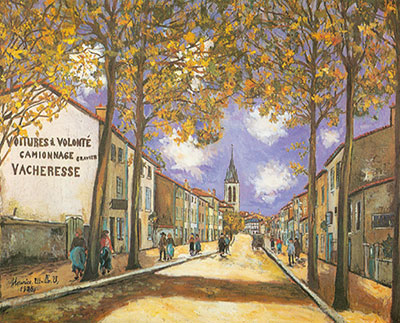 Gemälde Reproduktion von Maurice Utrillo Ansicht von Anse