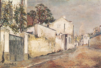 Gemälde Reproduktion von Maurice Utrillo Die Straße von Montmarre