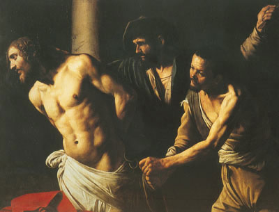 Gemälde Reproduktion von Michelangelo Caravaggio Christen auf der Säule