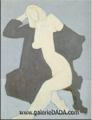 Gemälde Reproduktion von Milton Avery Nackt in der schwarzen Robe