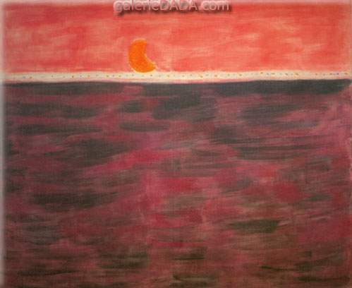 Gemälde Reproduktion von Milton Avery Tangerine Mond und Wein dunkles Meer