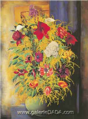 Gemälde Reproduktion von Moise Kisling Blumen und Mimosen