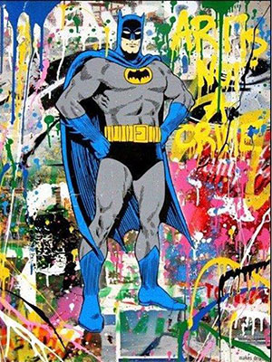 Gemälde Reproduktion von Mr Brainwash Batman