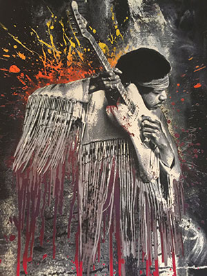 Gemälde Reproduktion von Mr Brainwash Jimi