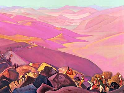 Gemälde Reproduktion von Nicholas Roerich Mongolei