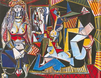 Gemälde Reproduktion von Pablo Picasso Algiers Frauen nach Delacrox