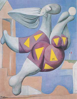 Gemälde Reproduktion von Pablo Picasso Badet mit dem Ball