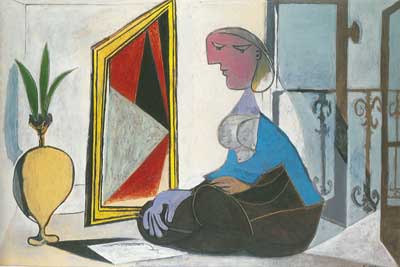 Gemälde Reproduktion von Pablo Picasso Die Frau im Spiegel