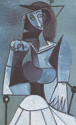 Gemälde Reproduktion von Pablo Picasso Sitzende Frau