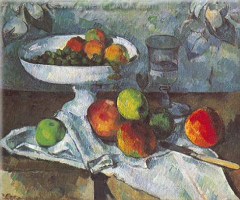 Gemälde Reproduktion von Paul Cezanne Stilleben mit Compoter