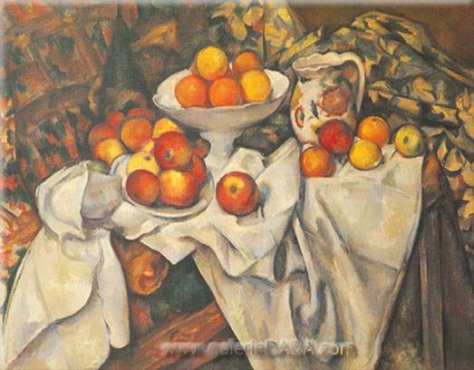 Gemälde Reproduktion von Paul Cezanne Stilleben mit Äpfeln und Orangen