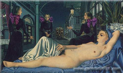 Gemälde Reproduktion von Paul Delvaux 