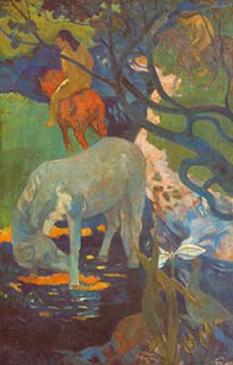 Gemälde Reproduktion von Paul Gauguin Das weiße Pferd