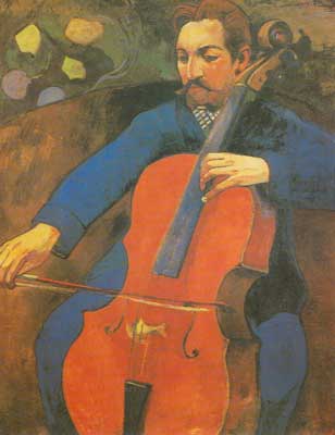 Gemälde Reproduktion von Paul Gauguin Der Celloist