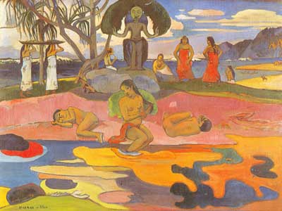 Gemälde Reproduktion von Paul Gauguin Der Tag des Himmels