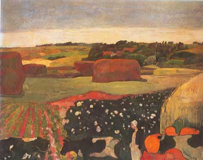 Gemälde Reproduktion von Paul Gauguin Die Hayricks