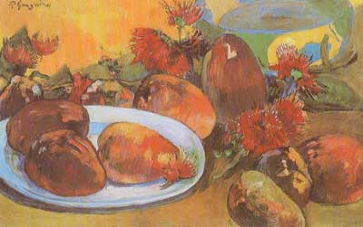 Gemälde Reproduktion von Paul Gauguin Stilleben mit Mangos