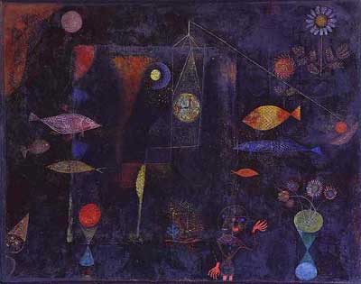 Gemälde Reproduktion von Paul Klee Der Zauber von Fischen