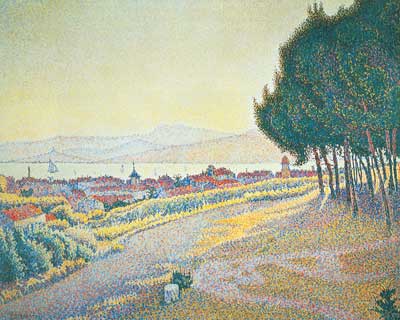 Gemälde Reproduktion von Paul Signac Die Stadt bei Sonnenuntergang, Saint-Tropez