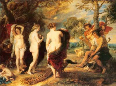 Gemälde Reproduktion von Peter Paul Rubens Das Pariser Urteil 2