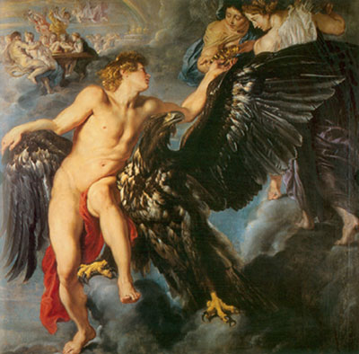 Gemälde Reproduktion von Peter Paul Rubens Ganymed und der Adler